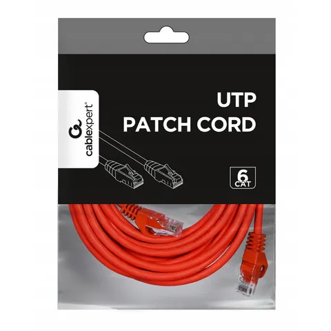 Gembird Patch cord Kat.6 Utp 5m czerwony – zdjęcie 1