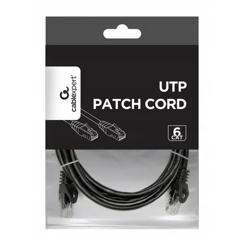 Gembird Patch cord Kat.6 Utp 2m czarny – zdjęcie 1