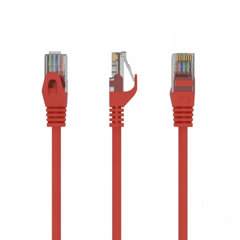 Gembird Patch cord Kat.6 Utp 0.5m czerwony – zdjęcie 1