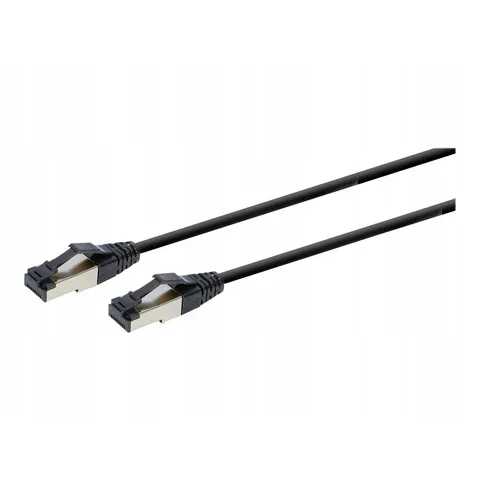 S/FTP Cat8 patchkabel LSZH, 0.25 m, zwart – afbeelding 1