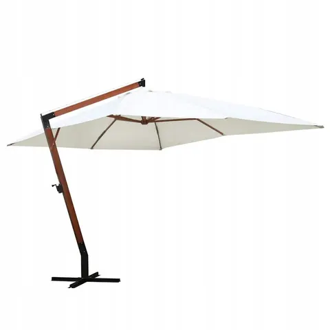 vidaXL - Parasol - 300x400 - cm - wit – afbeelding 1