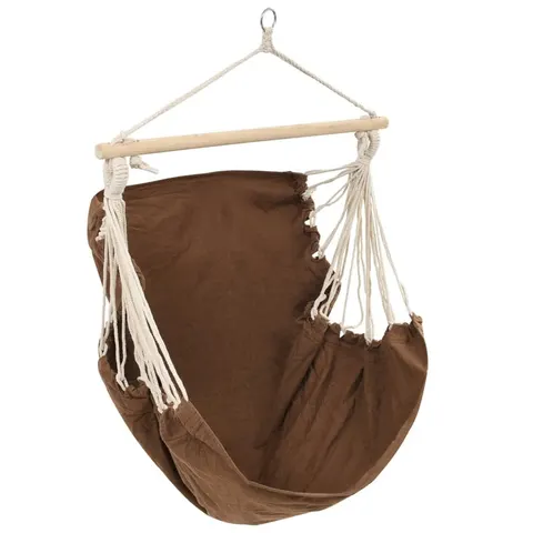 vidaXL - Hangstoel - bruin - (large) – afbeelding 1
