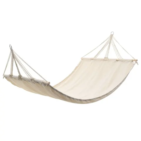 vidaXL - Hangmat - 210 - x - 150 - cm - (crème) – afbeelding 1