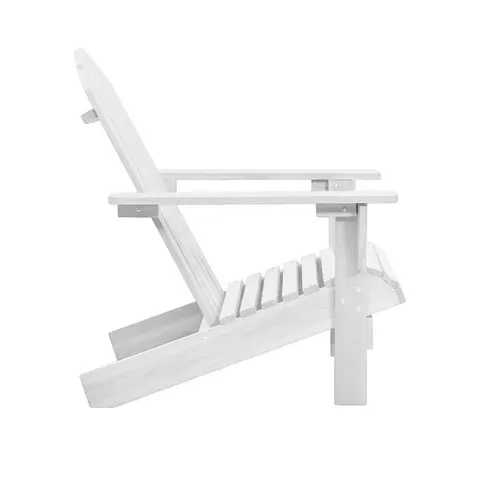 vidaXL - Tuinstoel - hout - wit – afbeelding 1