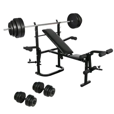 vidaXL Ensemble de banc de musculation – image 1