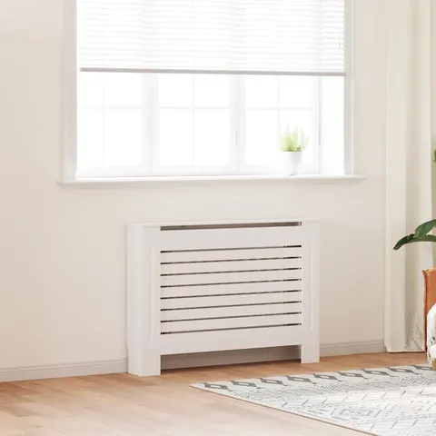 vidaXL Cache-radiateur Blanc 112x19x81,5 cm MDF – 610337 – image 1