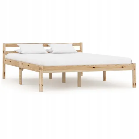 vidaXL - Bedframe - massief - grenenhout - 140x200 - cm – 676760 – afbeelding 1