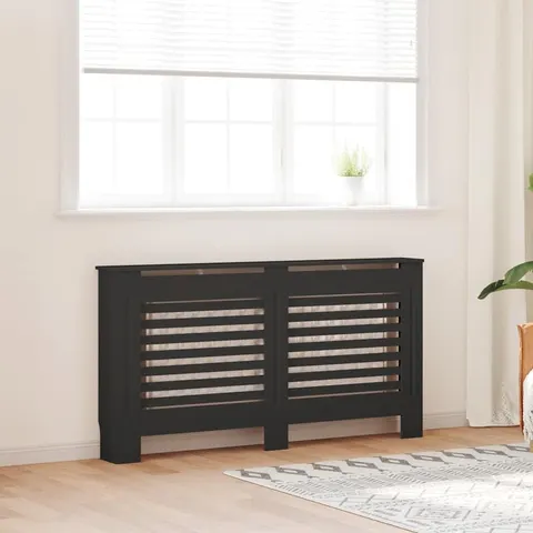 vidaXL Cache-radiateur noir 152x19x81,5 cm MDF – 835303 – image 1