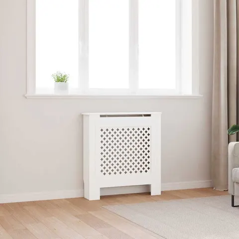 vidaXL Cache-radiateur MDF Blanc 78 cm – 155127 – image 1
