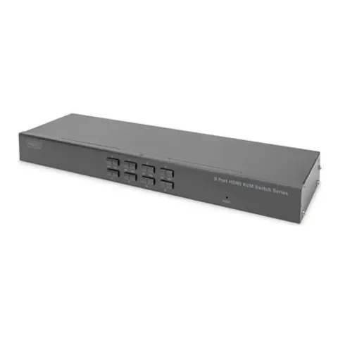 DIGITUS 19, HDMI KVM Switch Single View, 8-Port – Bild 1