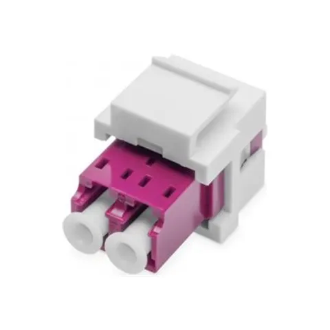DIGITUS LWL Kupplung LC/LC Multimode-OM4 Dupl.Keystone-Modul – Bild 1