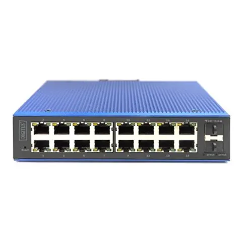 DIGITUS Switch 16+2-Port L2 managed Gigabit Ethernet PoE – Bild 1