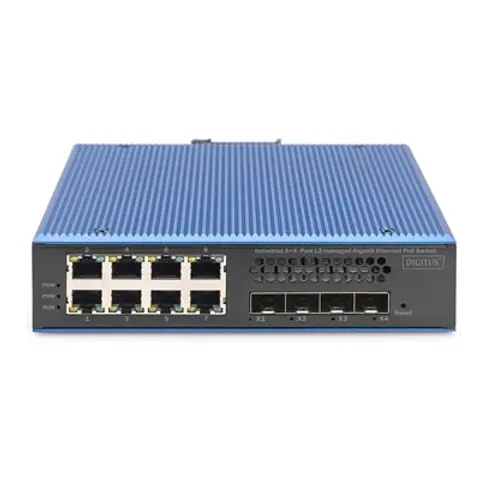 DIGITUS Industrial Gigabit Ethernet PoE Switch, L3 managed – Bild 1