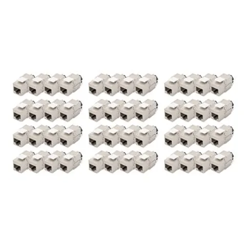 DIGITUS Keystone Jack Cat6a geschirmt Kabelmanager Set 48St – Bild 1