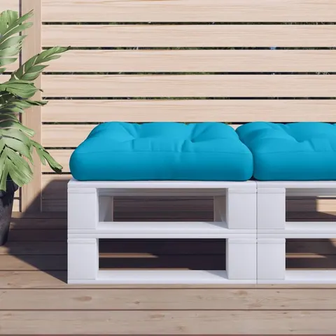 vidaXL Coussin de palette bleu tissu – image 1