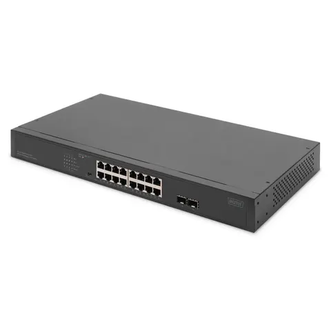DIGITUS 19" Switch 16 Port Gigabit Ethernet Unmanaged – Bild 1