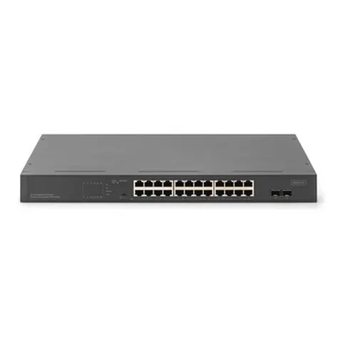 DIGITUS Switch 24-Port Gigabit Unmanaged schwarz – Bild 1