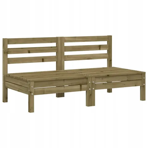 vidaXL Corner Sofa 2 pc Impregnated Pinewood Natural Impregnated – image 1