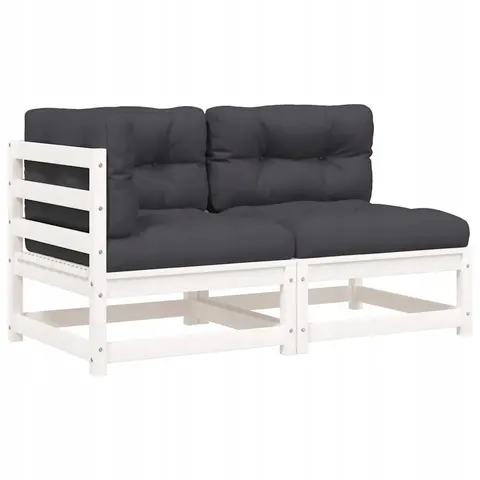 vidaXL Patio Sofa White Pine – image 1