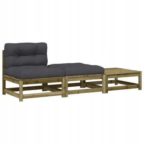 vidaXL Patio Sofa Natural Impregnated – 078932 – image 1