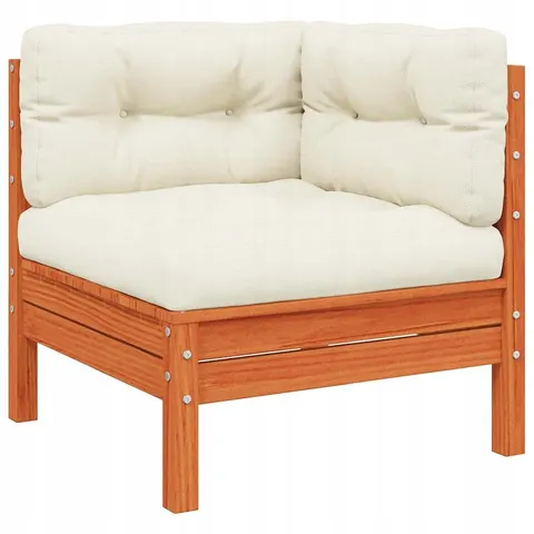 vidaXL Patio Sofa Bois de pin marron – image 1