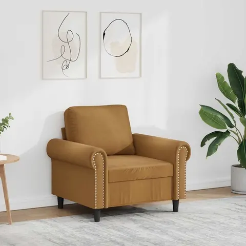 vidaXL Fauteuil Marron 60 cm Velours – 136014 – image 1
