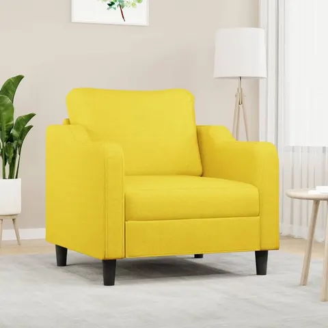 vidaXL Fauteuil Jaune clair 60 cm Tissu – 140745 – image 1