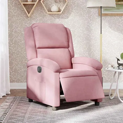 vidaXL Fauteuil inclinable électrique Rose Velours – 167704 – image 1