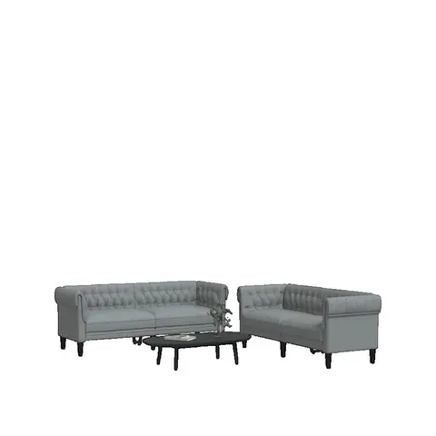 vidaXL Ensemble de canapés 2 pcs gris clair tissu – 288911 – image 1