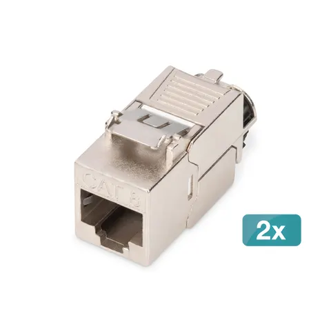 DIGITUS CAT 8.1 Keystone Modul, geschirmt, 2 Stk – Bild 1