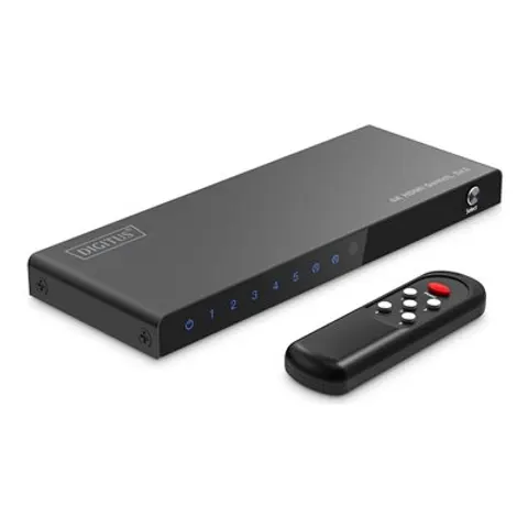 DIGITUS 8K HDMI Switch, 5x1, schwarz – Bild 1