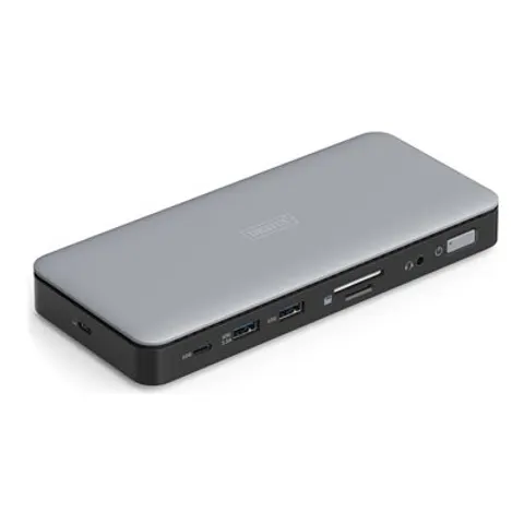 DIGITUS Docking Station, USB-C, 11-Port, grau / schwarz – Bild 1