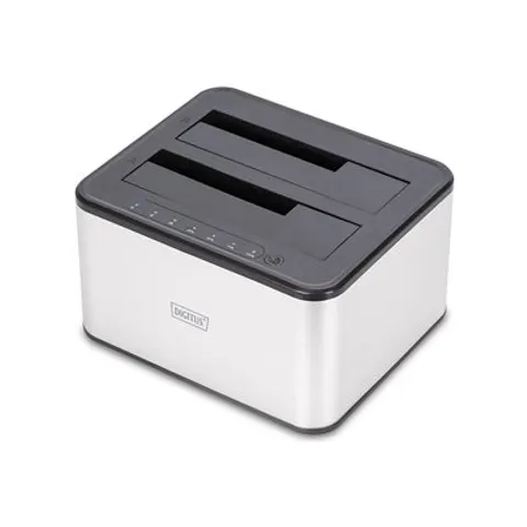 DIGITUS Docking USB ->2x 2,5"/3,5" SATA HHD, SSD silber – Bild 1