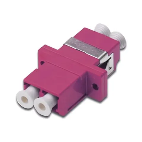 DIGITUS LWL Kupplung LC->LC Multimode Duplex OM4 violet – Bild 1