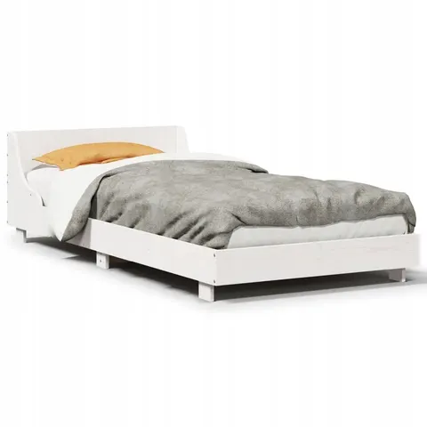 vidaXL Solid Wood Bed Frame White 100 x 200 cm – image 1