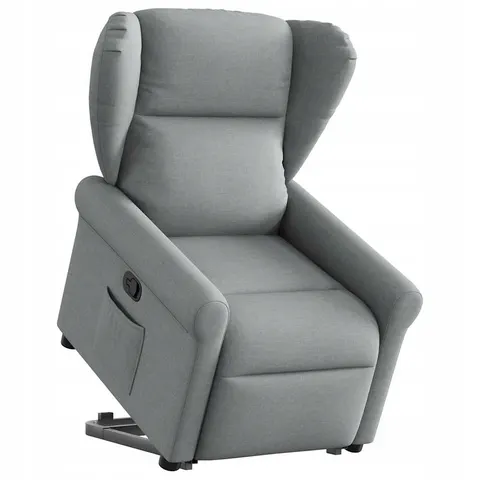 vidaXL Fauteuil inclinable Gris clair Tissu – 963568 – image 1