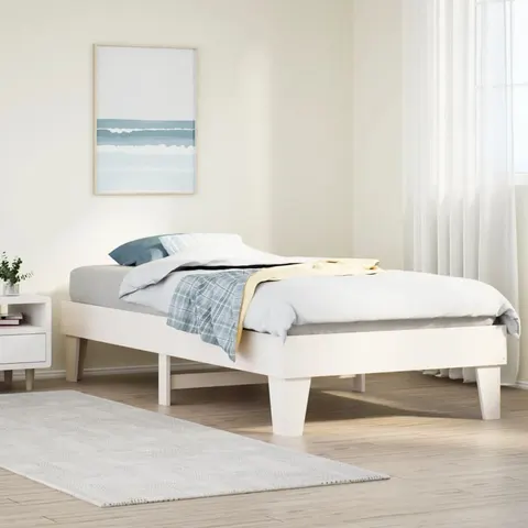 vidaXL Solid Wood Bed Frame White 100 x 200 cm – 369895 – image 1
