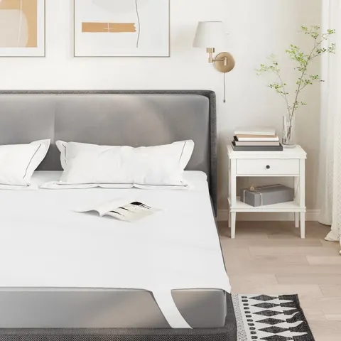 vidaXL Protège-matelas blanc 200x200 cm imperméable – image 1