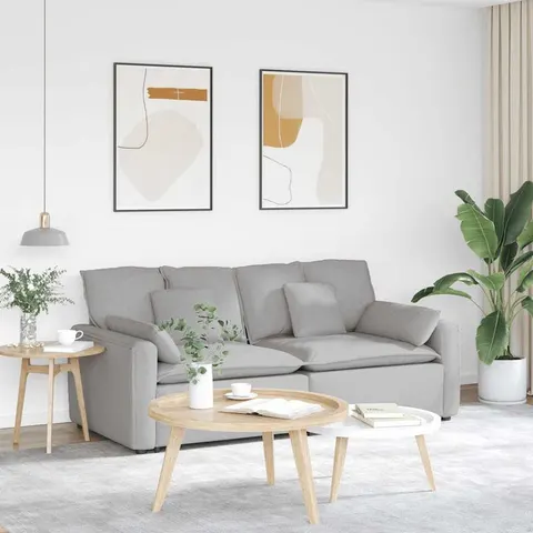 vidaXL Canapé modulable avec coussins gris nuage – 641403 – image 1