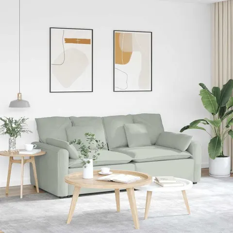 vidaXL Canapé modulable avec coussins gris clair – 641434 – image 1
