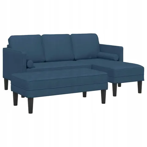 vidaXL Ensemble de Canapés 2 pc Bleu Polyester – 785664 – image 1