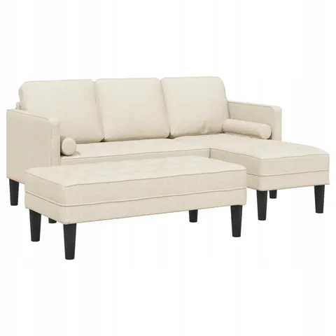 vidaXL Ensemble de Canapés 2 pc Lin Polyester – image 1