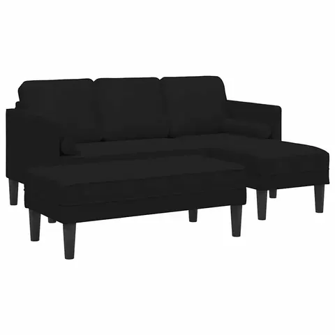 vidaXL Ensemble de Canapés 2 pc Noir Polyester – 785770 – image 1