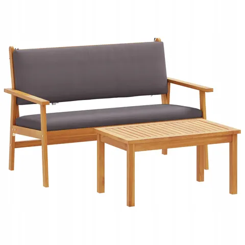 vidaXL Ensemble de canapé de jardin 2 pc Anthracite – image 1