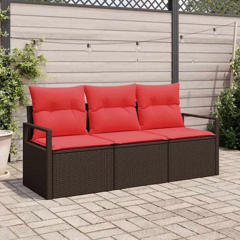 Zestaw Sof 3 pcs Brązowy polirattan vidaXL – 958303 – zdjęcie 1