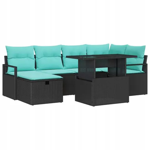 vidaXL Ensemble de canapé de jardin 7 pc polyrotin – 400062 – image 1