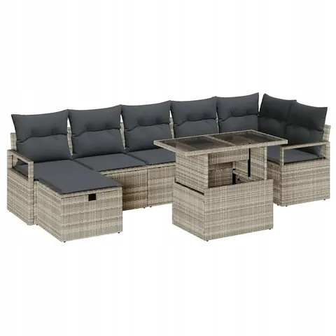 vidaXL Ensemble de canapé de jardin 8 pc polyrotin – 400123 – image 1