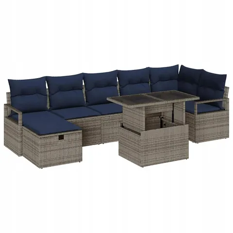 vidaXL Ensemble de canapé de jardin 8 pc polyrotin – 400154 – image 1