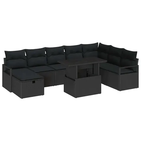 vidaXL Ensemble de canapé de jardin 9 pc polyrotin – 400239 – image 1