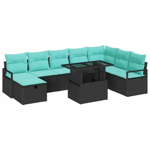 vidaXL Ensemble de canapé de jardin 9 pc polyrotin – 400260 – image 1